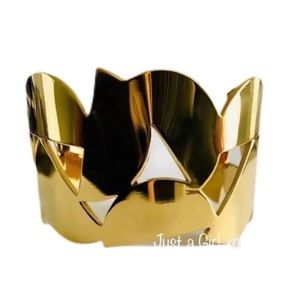 $129 Kate Spade sliced scallops cuff bracelet gold-tone